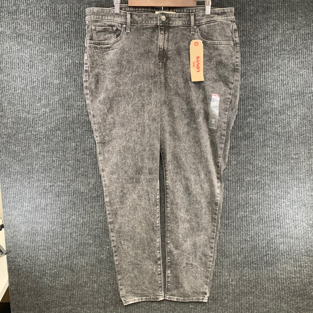 Levi's 711 Skinny Jeans Womens 22W L Grey Acid Wash Stretch Denim
